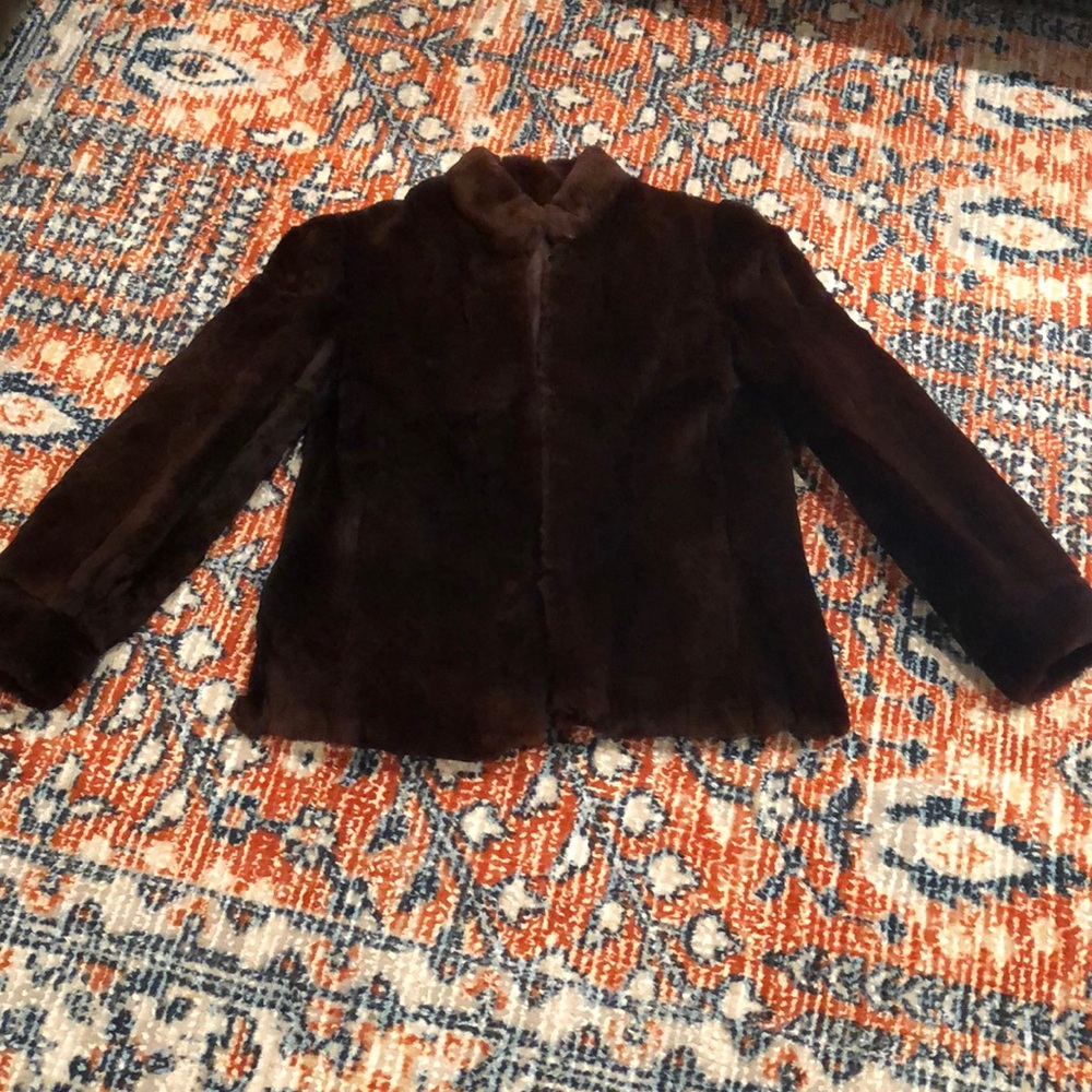 Vintage sheared beaver car coat